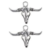 Zinc Alloy Animal Pendants, Bull, antique silver color plated, lead & cadmium free Approx 1mm 