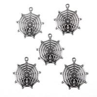 Zinc Alloy Jewelry Pendants, Spider Web, antique silver color plated, lead & cadmium free, 22mm Approx 1mm 