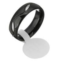 Stainless Steel Finger Ring, plated, for woman, 6mm, US Ring 