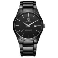 SENORS® Men Jewelry Watch, Zinc Alloy, with Glass & Stainless Steel, Chinese movement, black ionic, Life water resistant & for man Approx 8 Inch 