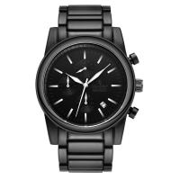 SENORS® Men Jewelry Watch, Zinc Alloy, with Glass & Stainless Steel, Chinese movement, gun black plated, Life water resistant & for man & luminated Approx 10 Inch 
