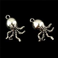 Zinc Alloy Animal Pendants, Octopus, antique silver color plated, lead & cadmium free Approx 1mm 