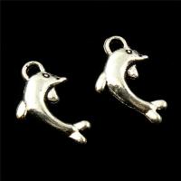 Zinc Alloy Animal Pendants, Dolphin, antique silver color plated, lead & cadmium free Approx 1mm 