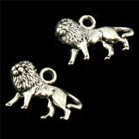 Zinc Alloy Animal Pendants, Lion, antique silver color plated, lead & cadmium free Approx 1mm 