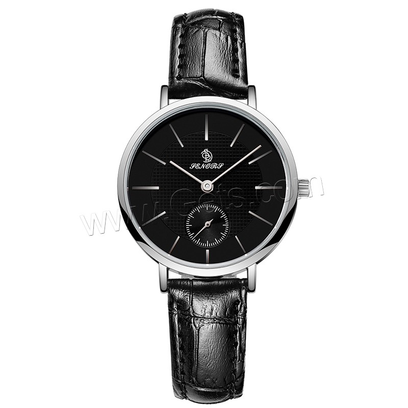 SENORS® Men Jewelry Watch, Leather, with Glass & Stainless Steel & Zinc Alloy, Japanese movement, silver color plated, Life water resistant & Unisex & adjustable & different size for choice & for couple, more colors for choice, Length:Approx 10 Inch, Sold By PC