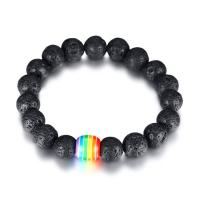 Lava Bracelet, with Resin, Unisex & ball chain, 10mm, 11mm Approx 6.3 Inch 