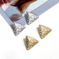 Zinc Alloy Stud Earring, stainless steel post pin, Triangle, plated, for woman lead & cadmium free 