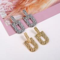 Zinc Alloy Drop Earring, stainless steel post pin, plated & for woman, lead & cadmium free 