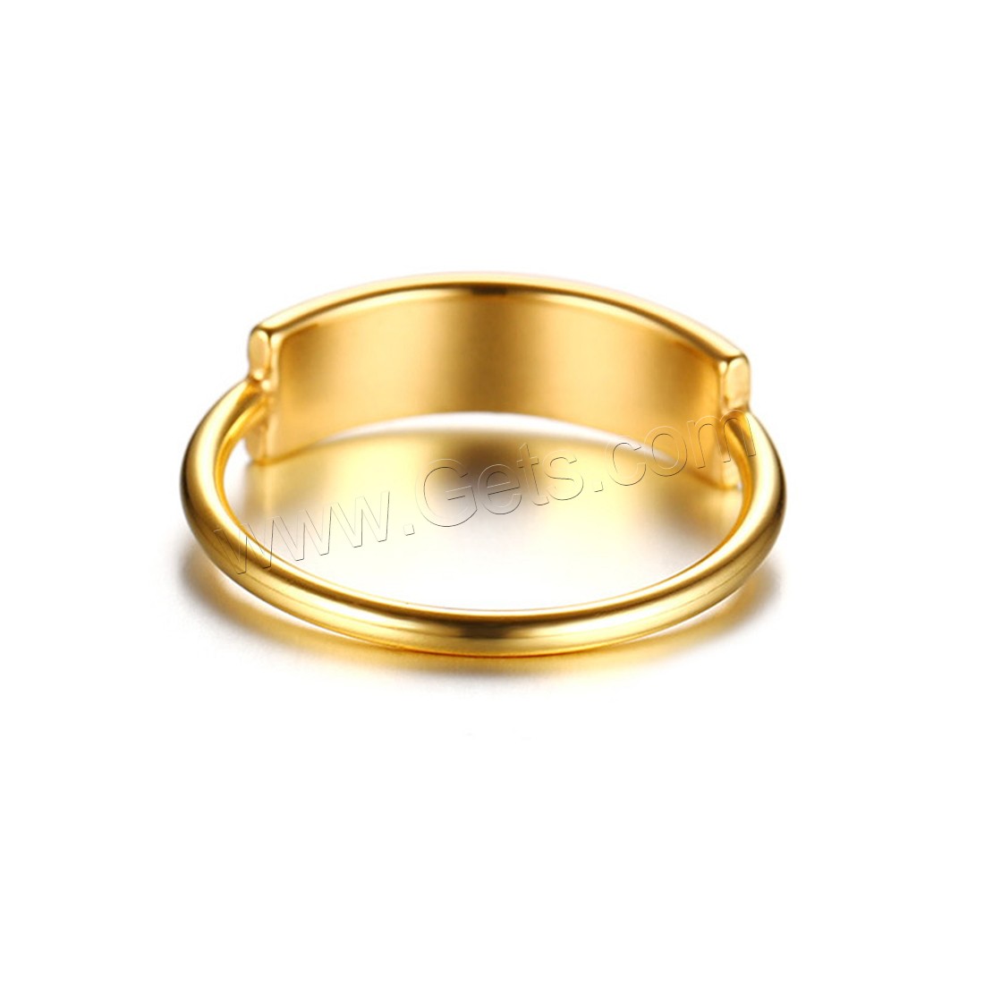 Stainless Steel Finger Ring, gold color plated, different size for choice & for woman, 5mm, Sold By PC