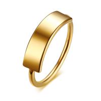 Stainless Steel Finger Ring, gold color plated & for woman, 5mm 