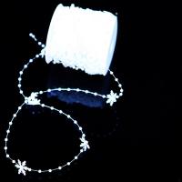 ABS-Kunststoff-Perlen Perle Seil, weiß, 3mm, ca. 30m/Spule, verkauft von Spule