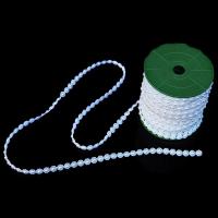 ABS Plastic Pearl Bead Garland Strand, white, 10mm, Approx 