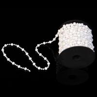 ABS Plastic Pearl Bead Garland Strand, white, 8mm, Approx 