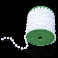 ABS-Kunststoff-Perlen Perle Seil, weiß, 10mm, ca. 10m/Spule, verkauft von Spule