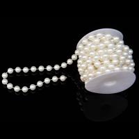 Plastique ABS perle perles de la chaîne, beige, 12mm, Environ Vendu par bobine