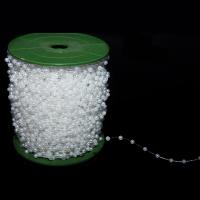 ABS-Kunststoff-Perlen Perle Seil, weiß, 3mm, ca. 150m/Spule, verkauft von Spule
