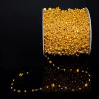 ABS-Kunststoff-Perlen Perle Seil, gelb, 5mm, ca. 75m/Spule, verkauft von Spule