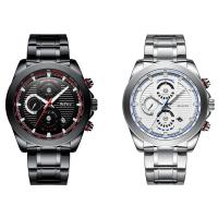 BIDEN® Watch Collection, Stainless Steel, with Glass & Zinc Alloy, Chinese movement, plated, Life water resistant & for man Approx 9 Inch 