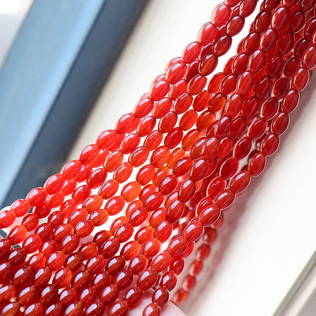 Abalorios de Ágata Roja, diverso tamaño para la opción, Rojo, longitud:aproximado 15.7 Inch, Vendido por Sarta