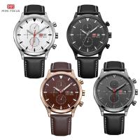 MINIFOCUS® Watch Collection, Cowhide, with zinc alloy dial & Glass & Stainless Steel, plated, adjustable & for man & waterproof 22mm Approx 9.6 Inch 