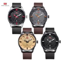 MINIFOCUS® Watch Collection, Cowhide, with zinc alloy dial & Glass & Stainless Steel, plated, adjustable & for man & waterproof 22mm Approx 9.8 Inch 