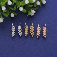 Zinc Alloy Stud Earring, stainless steel post pin, Leaf, plated, for woman lead & cadmium free, 20mm 