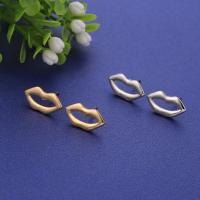 Zinc Alloy Stud Earring, stainless steel post pin, Lip, plated, for woman lead & cadmium free 