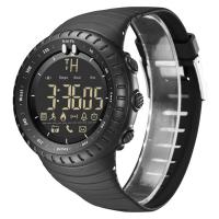 Colección BIDEN® Watch, silicona, con Vidrio & acero inoxidable, movimiento japonés, iónico negro, Resistente al agua de la vida & LED & para hombre & luminoso, 50x15mm, longitud:aproximado 9 Inch, Vendido por UD