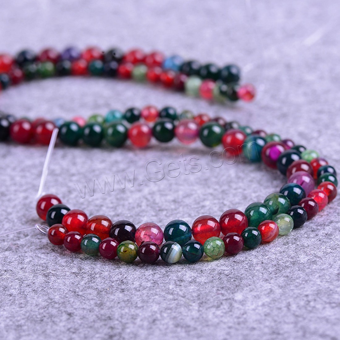 Natürliche Regenbogen Achat Perlen, rund, verschiedene Größen vorhanden, Länge:ca. 15.3 ZollInch, verkauft von Strang