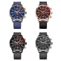MINIFOCUS® Uhrenkollektion, Leder, mit Glas & Edelstahl & Zinklegierung, plattiert, Lebenswasserbeständig & einstellbar & für den Menschen, keine, 41x12mm, Länge:ca. 10 ZollInch, verkauft von PC