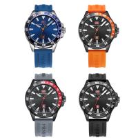MINIFOCUS® Watch Collection, Silicone, with Glass & Stainless Steel & Zinc Alloy, Japanese movement, plated, Life water resistant & adjustable & for man & luminated Approx 10 Inch 