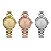 MINIFOCUS® Watch Collection, Stainless Steel, with Glass & Zinc Alloy, Japanese movement, plated, Life water resistant & for woman & with rhinestone Approx 8 Inch 