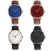 MINIFOCUS® Watch Collection, Leather, with Glass & Stainless Steel & Zinc Alloy, Japanese movement, plated, Life water resistant & adjustable & for man Approx 10 Inch 