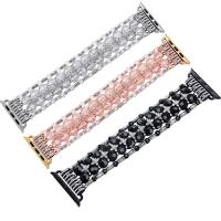 Zinc Alloy Watch Band, with Crystal, plated, for Apple Watch & with rhinestone Approx 8.2 Inch 