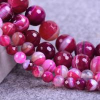 Natural Rose Agate Beads, Round & faceted Approx 15.7 Inch 
