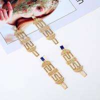 Zinc Alloy Drop Earring, with Crystal, stainless steel post pin, gold color plated, for woman lead & cadmium free 