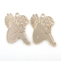Zinc Alloy Jewelry Pendants, Angel, real gold plated, lead & cadmium free Approx 3.5mm 