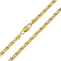 Collar en Cadena de Latón, metal, chapado en oro de 24 K, unisexo & cadena de Marinero, 8.5x3.5mm, longitud:aproximado 20 Inch, Vendido por Sarta