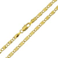Messingkette Halskette, Messing, 24 K vergoldet, unisex & Mariner-Kette, 10x3.5mm, Länge:ca. 20 ZollInch, verkauft von Strang