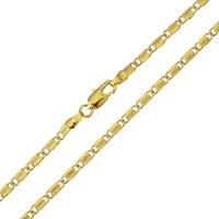 Collar en Cadena de Latón, metal, chapado en oro de 24 K, unisexo & cadena de Marinero, 7x2.5mm, longitud:aproximado 20 Inch, Vendido por Sarta