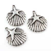 Zinc Alloy Animal Pendants, Shell, antique silver color plated, for woman, lead & cadmium free Approx 