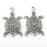 Zinc Alloy Animal Pendants, Turtle, antique silver color plated, for woman, lead & cadmium free Approx 2mm 