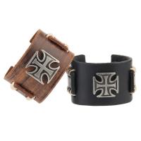 PU Leather Bracelet, with Zinc Alloy, plated, durable & Unisex 45mm Approx 9 Inch 