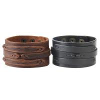 PU Leather Bracelet, with Zinc Alloy, plated, durable & Unisex 40mm Approx 9 Inch 