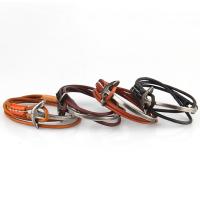 PU Leather Cord Bracelets, with Zinc Alloy, plated, durable & Unisex Approx 16 Inch 