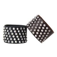 Cowhide Bracelets, with Zinc Alloy, silver color plated, durable & Unisex 53mm Approx 10 Inch 