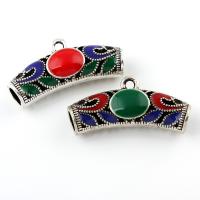 Zinc Alloy Enamel Pendants, antique silver color plated, for woman, lead & cadmium free Approx 1.5mm, Inner Approx 4mm 