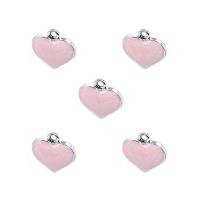Zinc Alloy Heart Pendants, with Resin 16mm Approx 2-3mm 