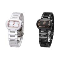 DOM® Watch Collection, Porcelain, with Glass & Stainless Steel, Japanese movement, Life water resistant & for woman Approx 8 Inch 