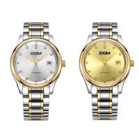 DOM® Watch Collection, Stainless Steel, with Glass, Japanese movement, plated, Life water resistant & Unisex & for couple & with rhinestone 